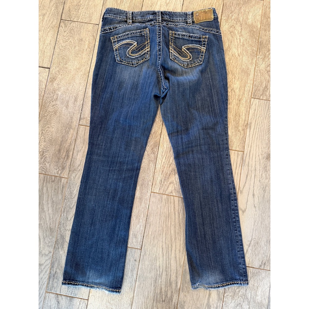 Silver Jeans Tuesday Bootcut 14 X 33 Low Rise Boot 14x33 Distressed Denim Womens